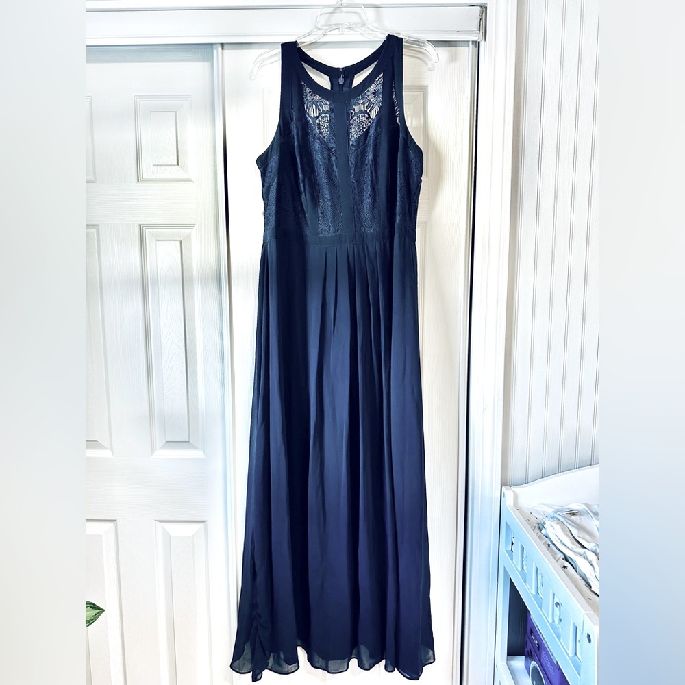 Navy Blue City Chic Panelled Bodice Maxi Dress